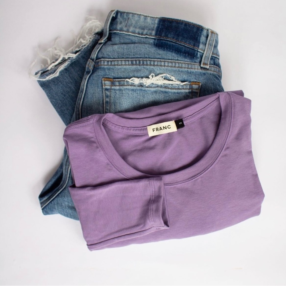Franc The Box Tee Longsleeve in Lilac XS